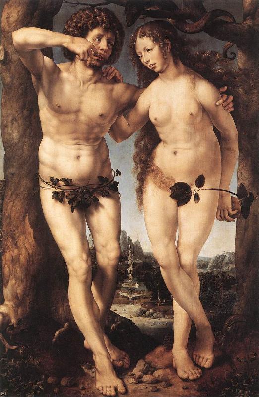 GOSSAERT, Jan (Mabuse) Adam and Eve sdgh Germany oil painting art
